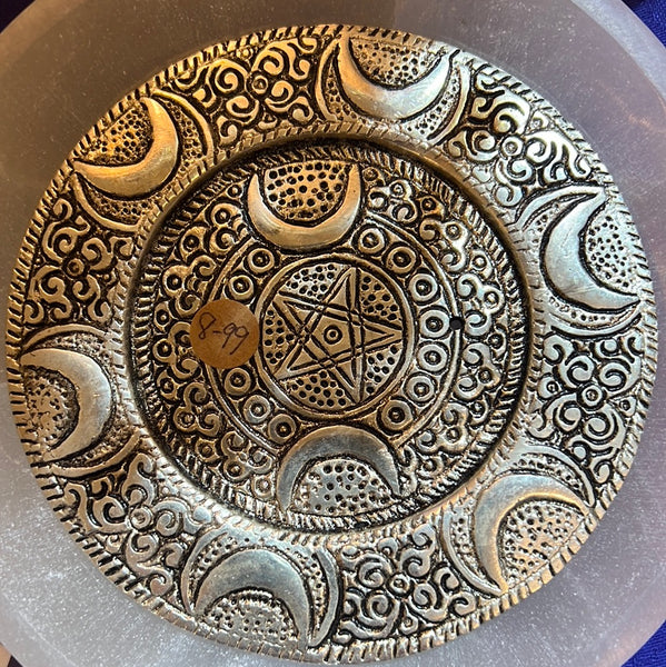 Metal Pentagram Moon Plate