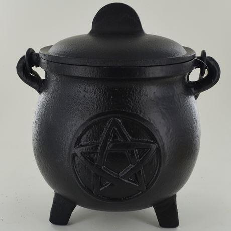 Spirit Earth 17cm Cauldron with Pentagram