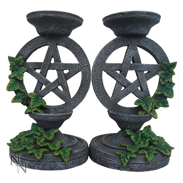 Spirit Earth Aged Candlestick Holders
