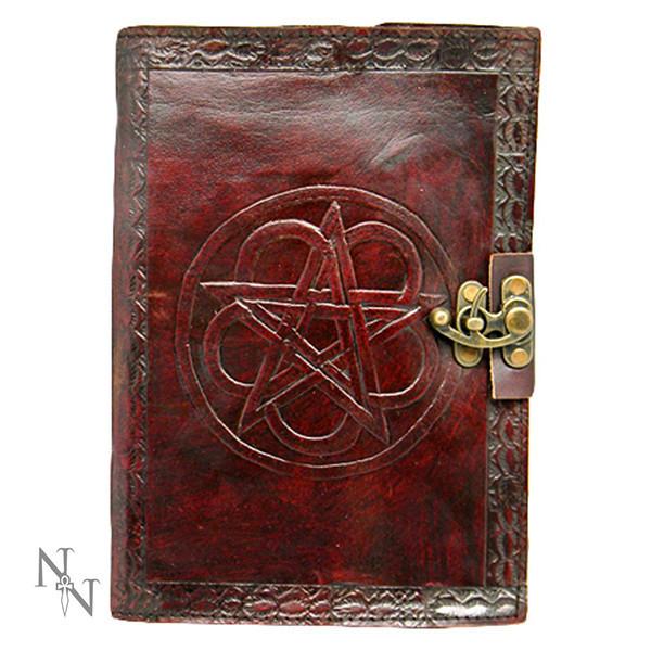 Spirit Earth Pentagram Leather Journal - Lock